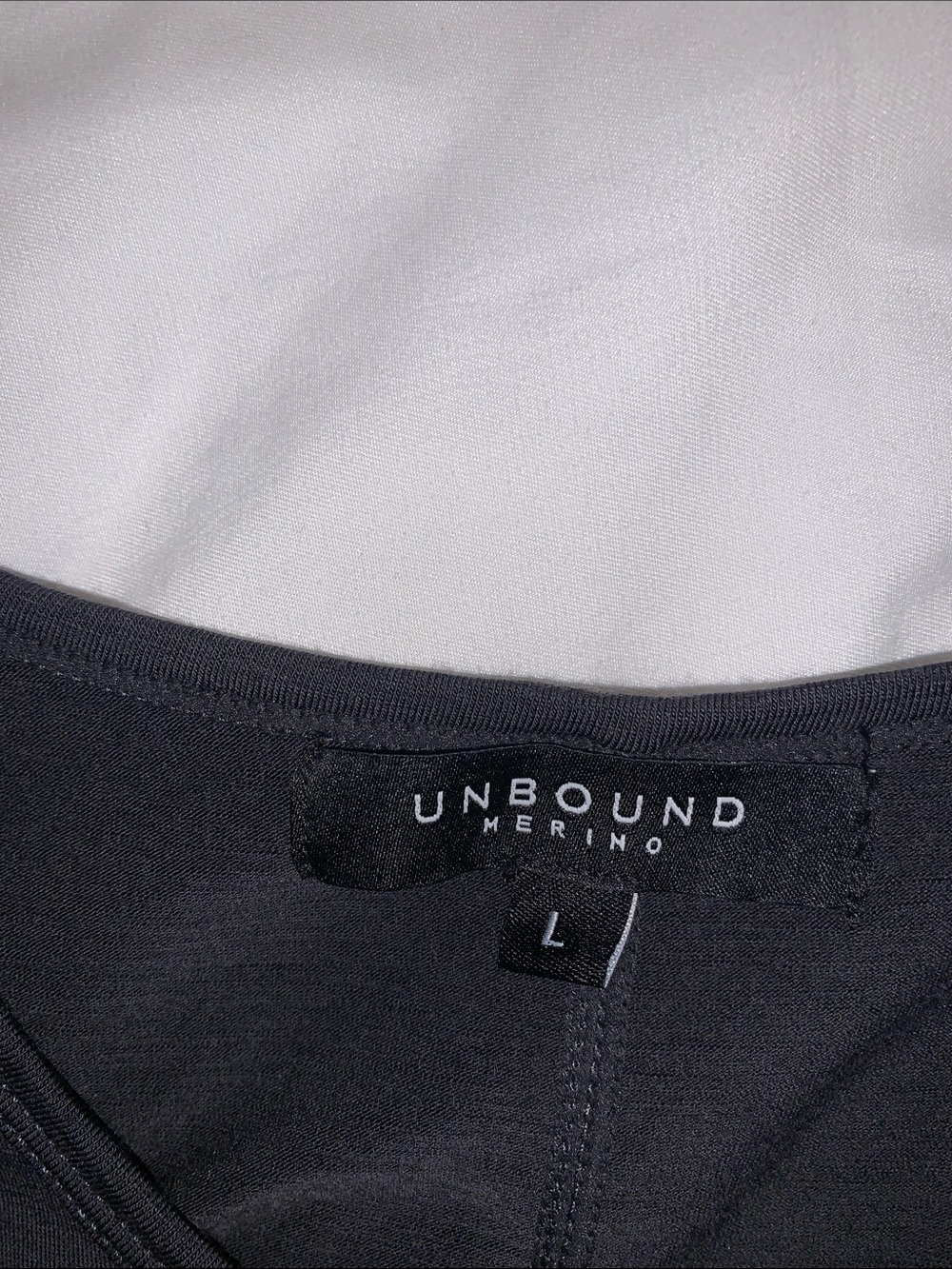 Unbound Merino Travel Midi Dress dark gray minimalist women’s Large - Picture 8 of 9